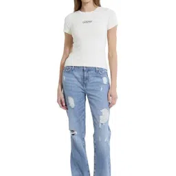 Guess Jeans SS CN White Slim Fit Crew T-Shirt image 4