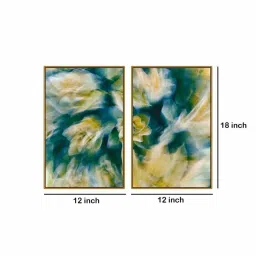 999Store Multicolor Vinyl Wall Painting Panel with Fibre Frame - Set of 2 image 5
