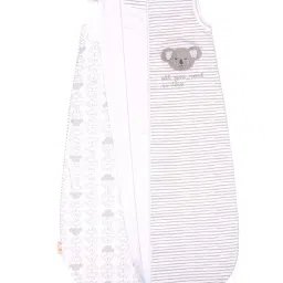 MiArcus Grey & White Cotton 210 GSM Sleeping Bag (0-6 Month) - Set of 1 image 3