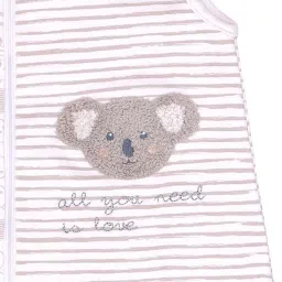 MiArcus Grey & White Cotton 210 GSM Sleeping Bag (0-6 Month) - Set of 1 image 4