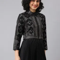 Latin Quarters Black Embellished Casual Jacket image 3