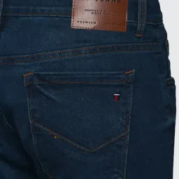 Louis Philippe Navy Blue Cotton Regular Fit Jeans image 4
