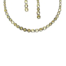 Gemron Jewel Sliver-Plated American Diamond & Cubic Zirconia -Studded Jewellery Set image 5