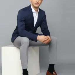 Allen Solly Navy Blue Slim Fit Blazer image 5