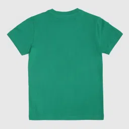 United Colors of Benetton Kids Green Cotton Printed T-Shirt image 2