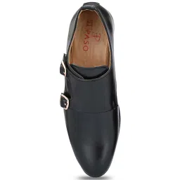 El Paso Men's Black Monk Shoes image 3