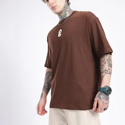 glitchez Men Printed Drop-Shoulder Sleeves Oversized T-shirt image 4