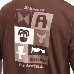 glitchez Men Printed Drop-Shoulder Sleeves Oversized T-shirt image 3