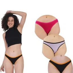 ORLIZEA Set Of 3 Cotton Blend Thongs-picture-36