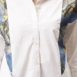 Athena Immutable Floral Print Applique Cotton Shirt Style Top image 3