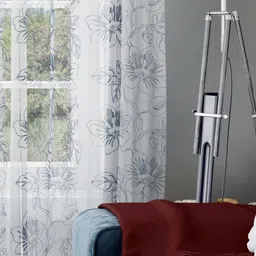 Parda Online Set of 2 Floral Sheer Window Curtain-picture-19