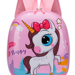 Bembika Kindergarten Cute Cartoon Kids School Bag Unicorn Pink 3D - 11.4 Inches-picture-17