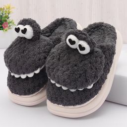 Oh! Pair Slip On Winter Shoes with Applique - Dark Grey-picture-8
