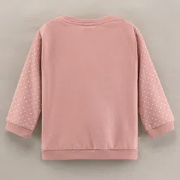 ToffyHouse Full Sleeves Light Winter Wear Top Unicorn Print - Peach image 2