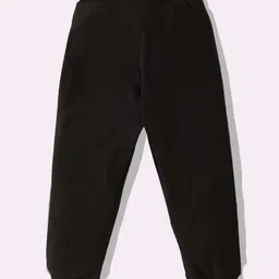 KAVEE Pure Cotton Knit Sun Sand And Fun Text Printed Biowashed Lounge Pants - Black image 3