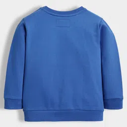 Orange Sugar 100% Cotton Knit Full Sleeves Polar Bear Printed Light Winter Sweatshirt - Blue image 3