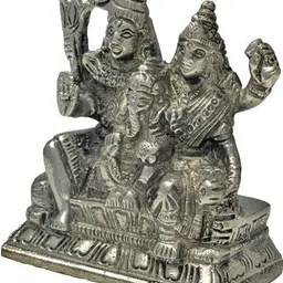 JY Silver-Toned Religious Idol Showpiece image 2