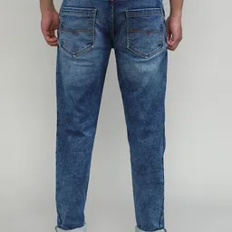 DRAGON HILL Men Tapered Fit Mid-Rise Light Fade Stretchable Jeans image 2