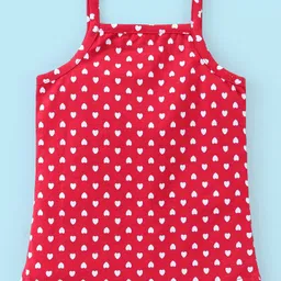 Babyhug 100% Cotton Sleeveless Slips Pack Of 3 - Red White & Blue image 3