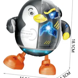 Lumo Brilliant Toys Mechanical Dancing Penguin Toys For Kids, Children Battery Operated Electric Penguin Toy With Lights And Music, Fun Entertainment Kids Toys - Multicolor image 3