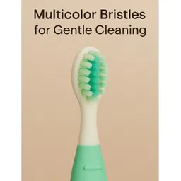 KIDS BASIC Cute Handle Soft Bristle With Tongue Scrapper Kids Toothbrush - Pink, Yellow & Green (Pack of 3) image 4