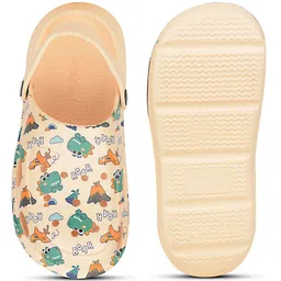 LIBERTY Dinosaur Designed Perforated Clogs - Beige image 5