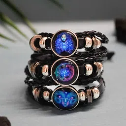 Japam Zodiac Cosmic Leather Wraparound Bracelet-picture-27
