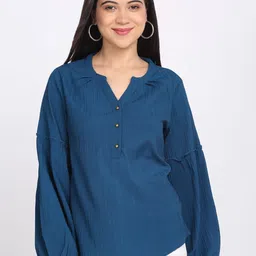 SHAYE Women Solid Full Sleeves Casual Tops-picture-28