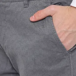 Cantabil Grey Regular Fit Flat Front Trousers image 4