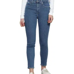 CALVIN KLEIN SP24J 079 MID BLUE Cotton Mid Rise Jeans image 1