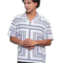 Being Human White Slim Fit Printed Shirt-picture-15