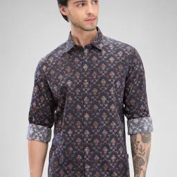 Spykar Brown Slim Fit Printed Shirt image 1