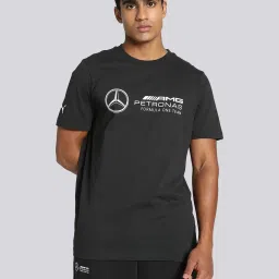 Puma Black Cotton Regular Fit Printed T-Shirt image 1