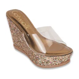 Catwalk Women's Metallic Casual Wedges image 1