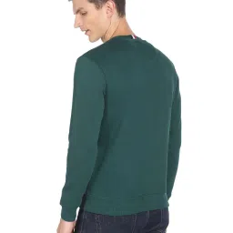 Arrow Sport Green Cotton Regular Fit Printed SweatShirt image 2