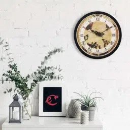 eCraftIndia Designer Round Analog Black Wall Clock-picture-18