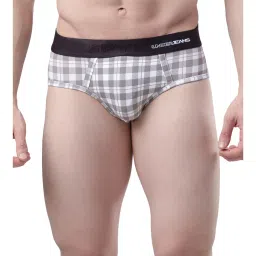 UnderJeans by Spykar White Printed Briefs image 1