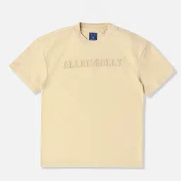 Allen Solly Boys Beige Cotton Graphic Print T-Shirt image 1