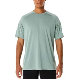 Asics Green Regular Fit Printed Sports T-Shirt image 1