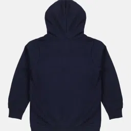 Kiddopanti Kids Navy Solid Full Sleeves Sweatshirt image 2