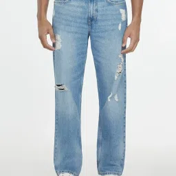 Guess Jeans G18 Blue Mid Rise Relaxed Fit Denim Jeans image 1