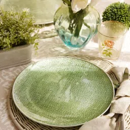 Pure Home and Living Green Glass Dinner Plates image 1