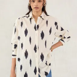 FEMMELLA White Relaxed Fit Printed Casual Shirt image 1