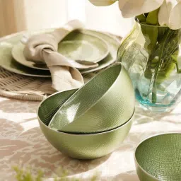Pure Home and Living Green Glass Serving Bowls image 1