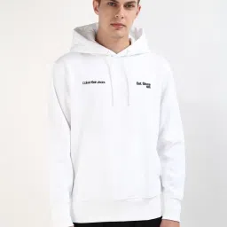 Calvin Klein White Regular Hooded Sweatshirt image 1