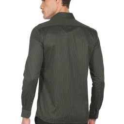 Arrow New York Green Cotton Slim Fit Printed Shirts image 2