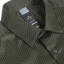 Arrow New York Green Cotton Slim Fit Printed Shirts image 4
