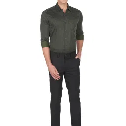 Arrow New York Green Cotton Slim Fit Printed Shirts image 5