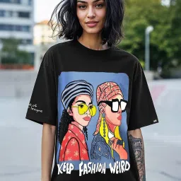 Bewakoof Black Printed T-shirt image 1