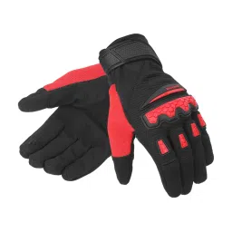 Royal Enfield Red Textured Urban Hustler V2 Riding Gloves - XL image 1